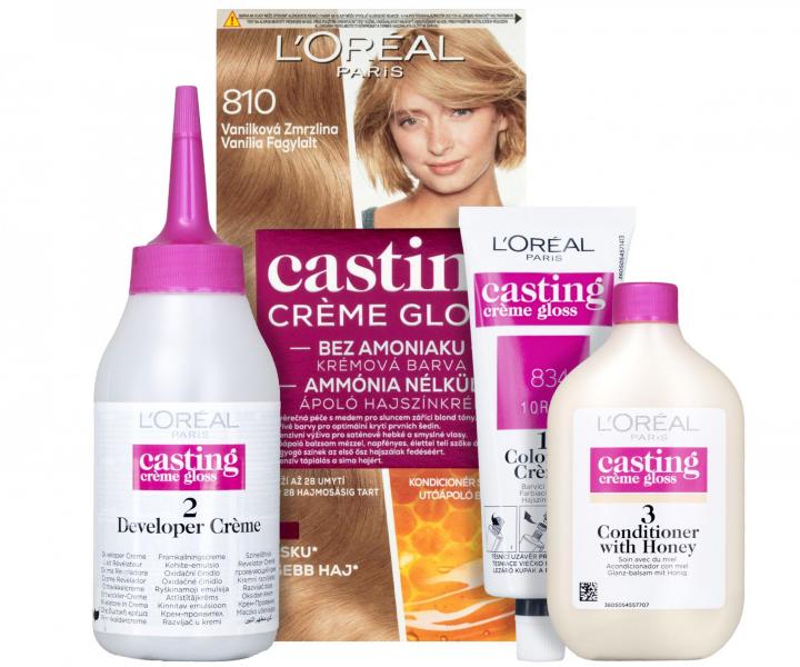 Farbiace kr�m bez amoniaku Lor�al Casting Cr�me Gloss - 810 vanilkov� zmrzlina