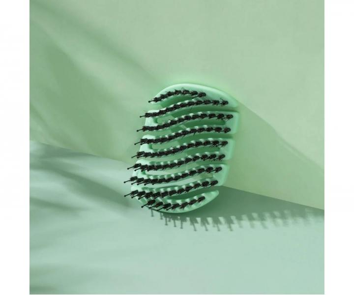 Kefa na vlasy s divia��mi a nylonov�mi �tetinami Sister Young Mila Pocket Hair Brush - svetlo zelen�