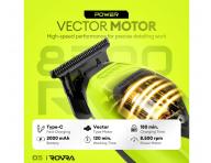 Profesion�lny kont�rovac� stroj�ek na vlasy s v�menn�mi krytmi Rovra Supercut Professional Trimmer RT-89 - zelen�/biely/�ierny