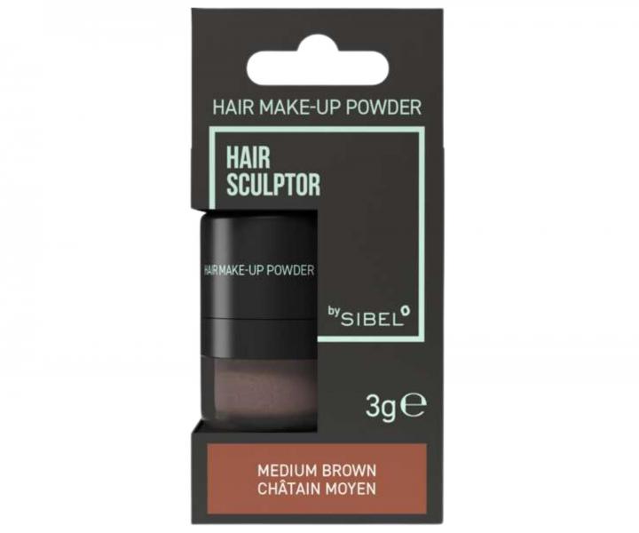 P�der na zakrytie odrastov a �ed�n Sibel Hair Make-up Powder - stredne hned�, 3 g