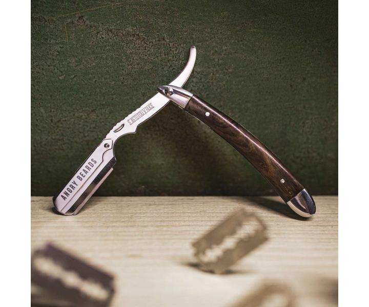 Klasick britva na holenie fzov Angry Beards Shavette ika