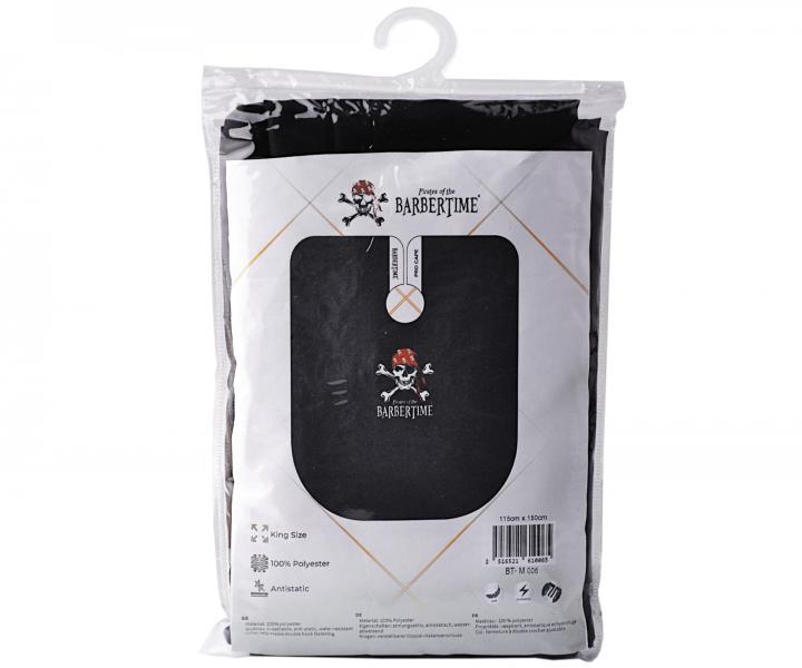 Pnska pltenka na strihanie vlasov a fzov Barbertime Black Pro Barber Cape XL - ierna
