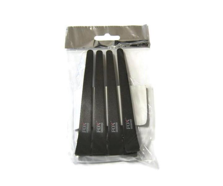 Klipsy do vlasov Fox - 9 cm, ierne - 4 ks