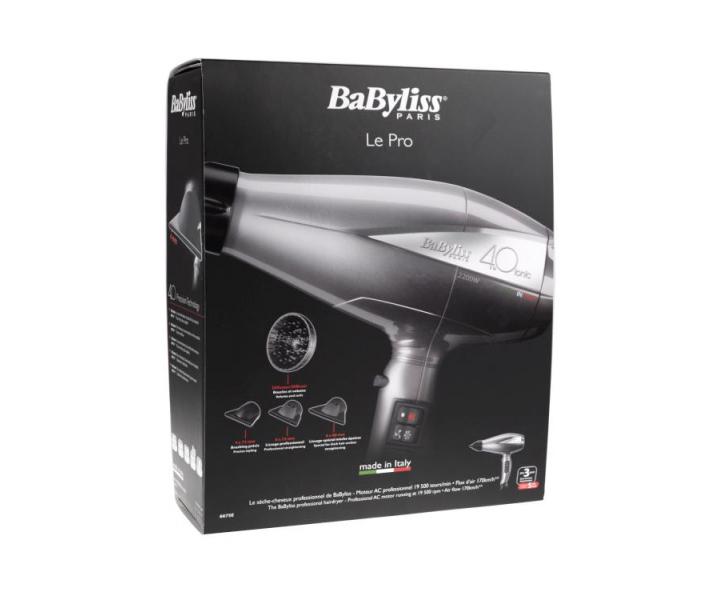 F�n na vlasy BaByliss Le Pre 6675, strieborn� + �irok� ploch� kefa na vlasy BaByliss ZADARMO