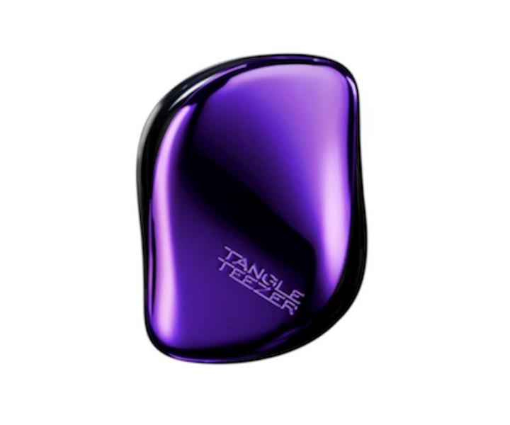 Cestovn kefa na rozesvanie vlasov Tangle Teezer Compact - ierna/fialova