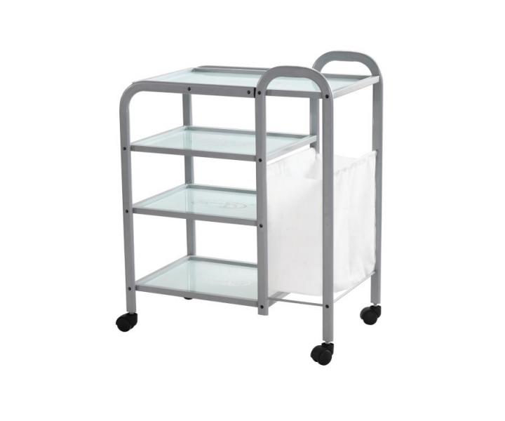 Kozmetick stolk na kolieskach Silverfox 1031 - biely