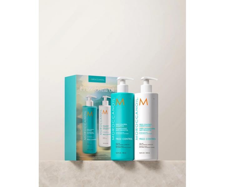 Darekov sada na uhladenie krepatch vlasov Moroccanoil Frizz Control Duo - 2 x 500 ml