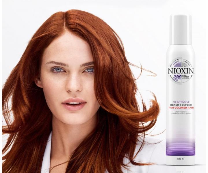 Bezoplachov� pena proti l�maniu vlasov a �iarivos� farby Nioxin 3D Intensive Density Defend - 200 ml