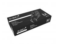 Latexové rukavice pre kaderníkov Sibel Black Pro 20 ks - M