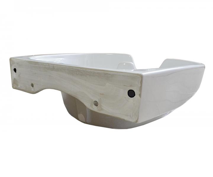 Barber umvadlo Bellazi - keramick, hranat biele