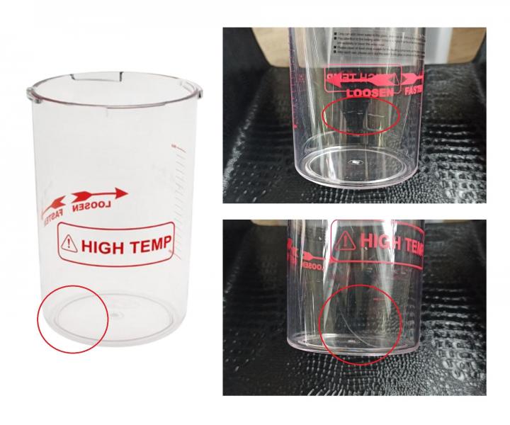 Nhradn plastov ndoba Weelko pre tvrov naparova A30 - II. akos, krabance