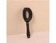 Kefa na roz�es�vanie a f�kanie vlasov s divia��mi a nylonov�mi �tetinami Sister Young Coco Hair Brush - �ierna