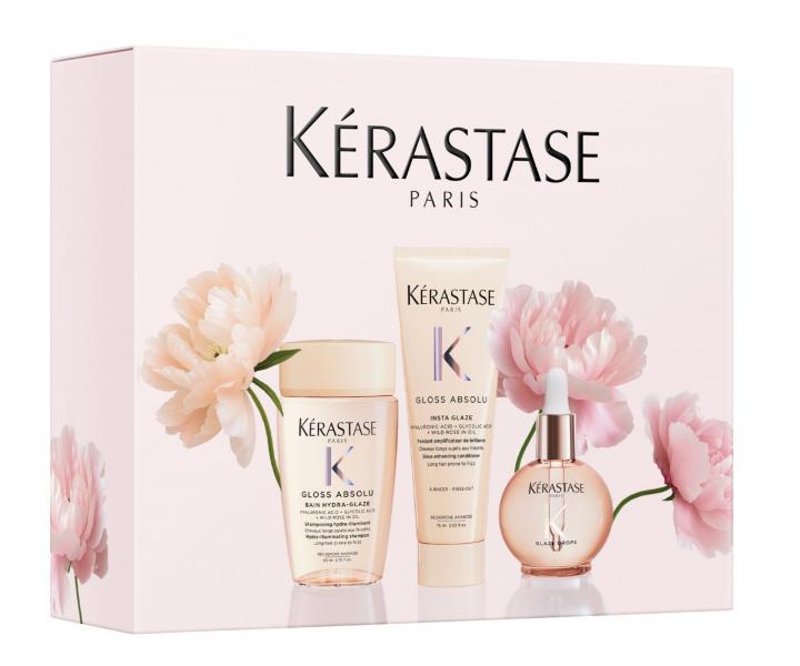 Dar�ekov� sada s olejom pre hydrat�ciu a lesk vlasov so sklonom ku krepovateniu K�rastase Gloss Absolu Set
