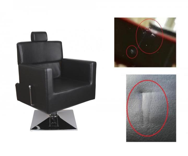 Kadern�cke Barber kreslo Detail Larry - �ierne (68) - II. akos�, vada ko�enky, odreniny na podstavci