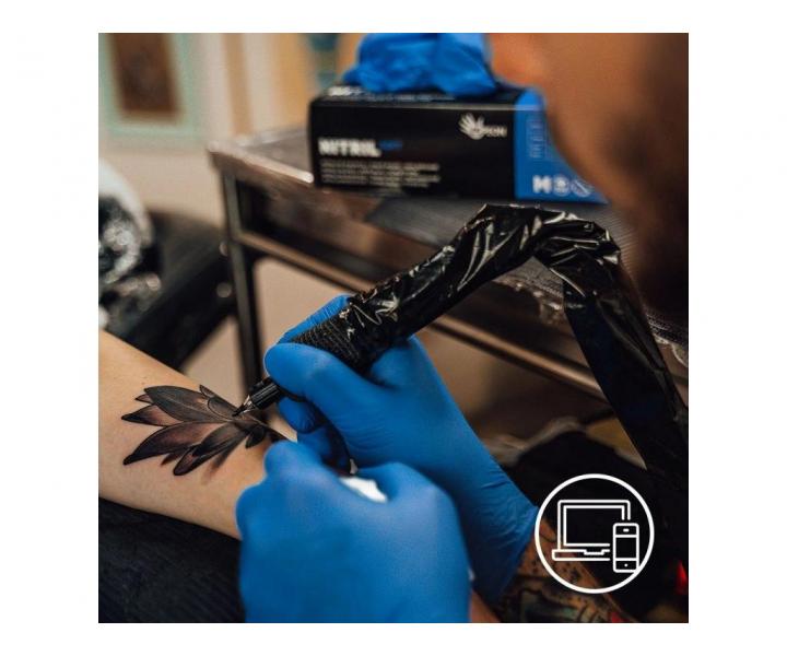 Nitrilov rukavice Espeon Nitril Ideal - 100 ks, modr, vekos XL