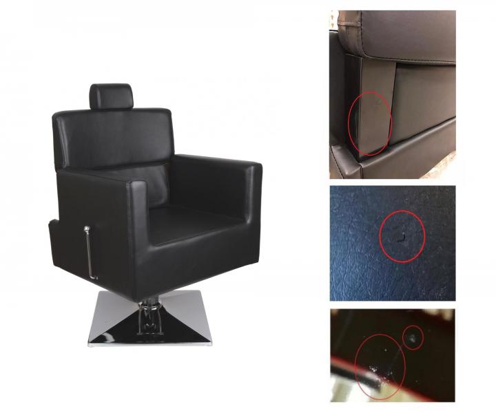 Kadern�cke Barber kreslo Detail Larry - �ierne (68) - II. akos�, dierka v ko�enke, odreniny dreva, odreniny na podstavci