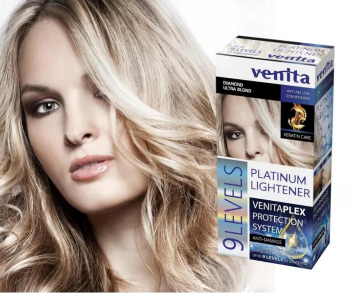 Platinov� zosvet�ova� vlasov o 9 t�nov Venita Platinum Lightener 9 Levels Diamond Ultra Blond