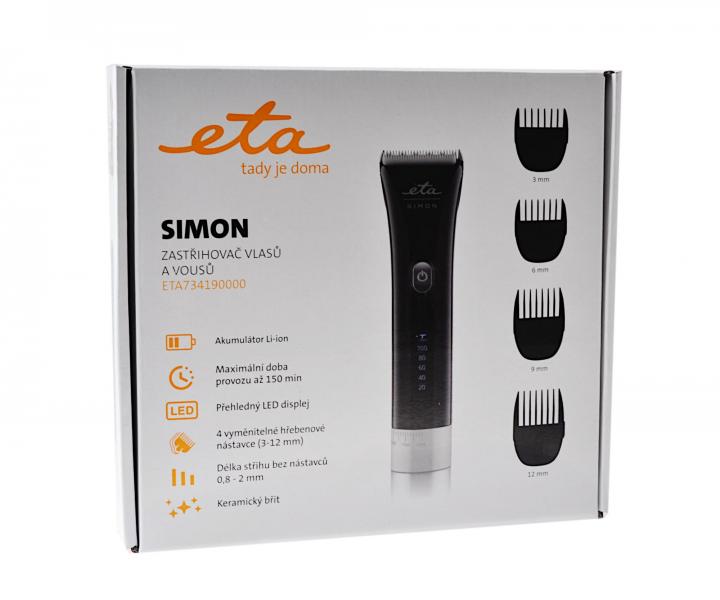 Zastrihva vlasov a fzov ETA Simon 7341 - ierny