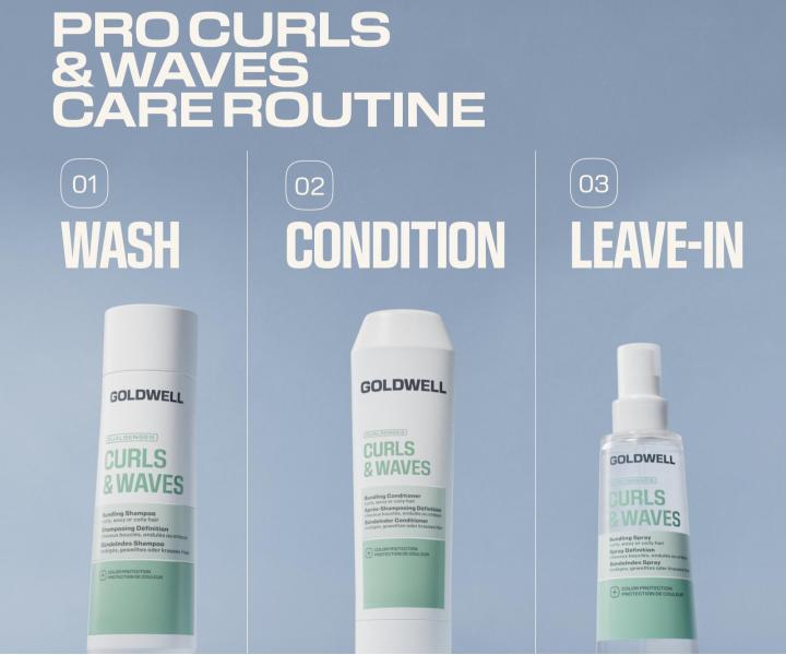 Hydrata�n� �amp�n pre vlnit� a ku�erav� vlasy Goldwell Dualsenses Curls & Waves Bundling Shampoo - 250 ml