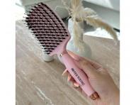 Kefa na roz�es�vanie a f�kanie vlasov s divia��mi a nylonov�mi �tetinami Sister Young Ovia Hair Brush - svetlo ru�ov�