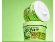 Hydrata�n� maska ​​pre mastn� korienky a such� vlasy Garnier Fructis Hydra-Refreshing Kiwi Menthol Hair Food - 400 m