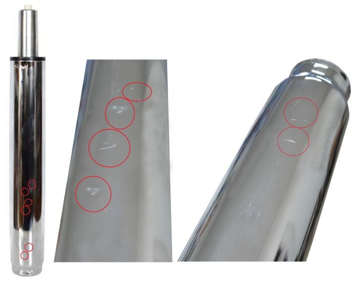 Nhradn piest k taburetu Detail - leskl chrm - II. akos - odreniny na povrchu