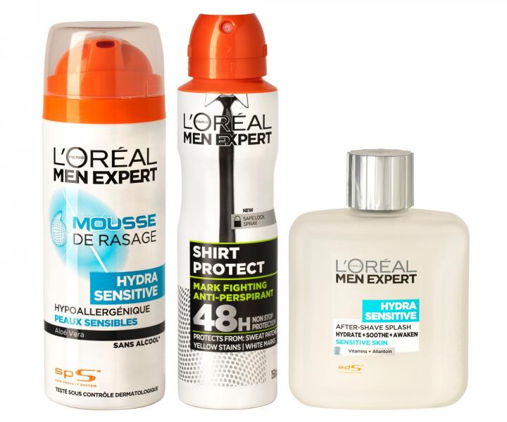 Sada pre muov Loral Paris - holiace pena 200 ml + antiperspirant 150 ml + voda po holen 100 ml