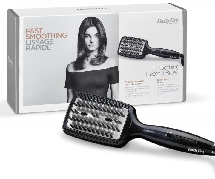 Nahrievacia ehliaca kefa na vlasy Babyliss Smoothing Heated Brush - ierna