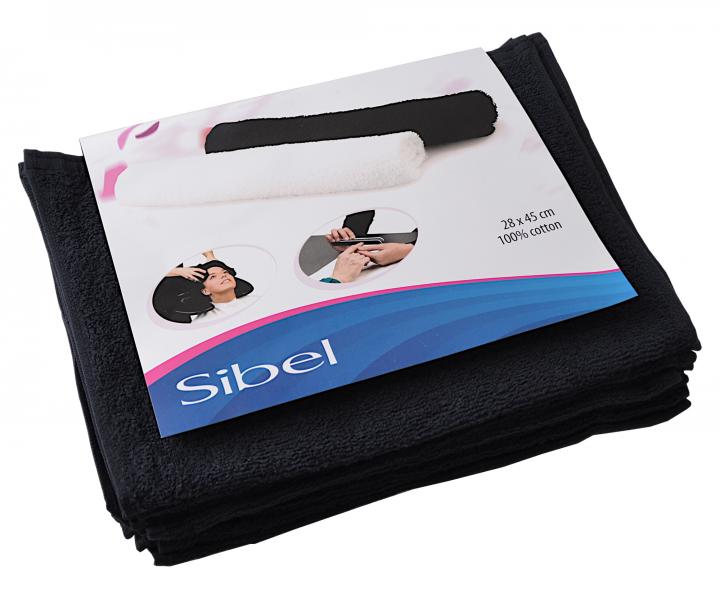 Uter�ky frot� 45 x 28 cm, 100% bavlna, Sibel, �ierne - 12 ks