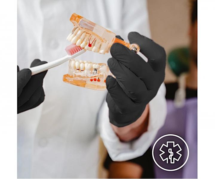 Siln nitrilov rukavice Espeon Nitril Premium - 100 ks, ierne, vekos M