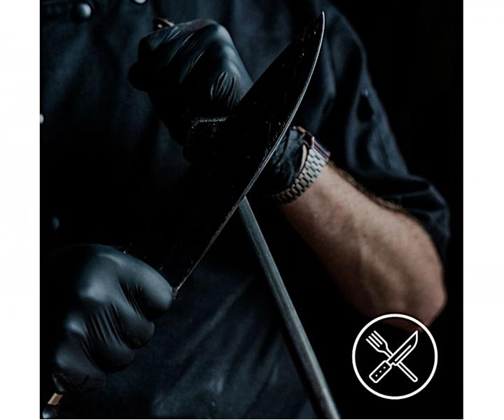 Siln nitrilov rukavice Espeon Nitril Premium - 100 ks, ierne, vekos M