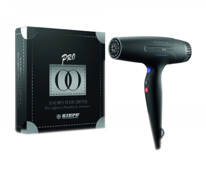Profesionlny ultraahk fn na vlasy Kiepe Professional Saloon Hair Dryer - 2400 W, ierny