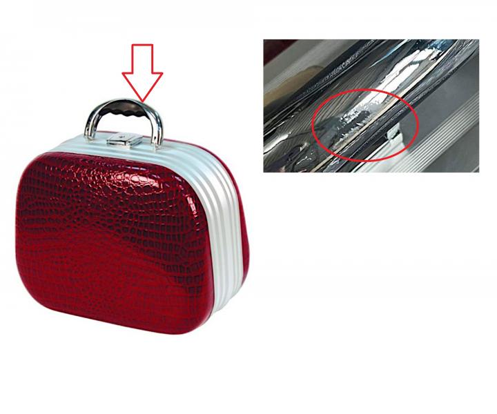 Kozmetick� kufr�k Hairway krokod�lia ko�a - �erven� - II. akos� - odrenina