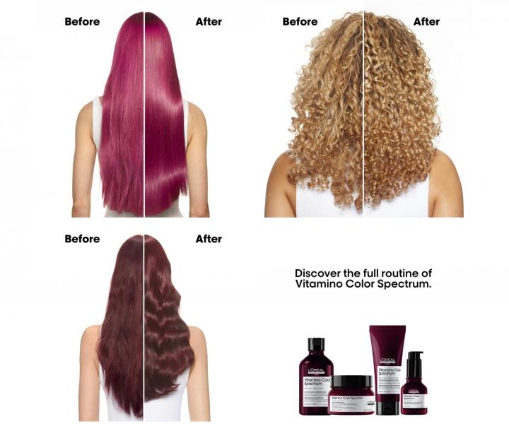 Cestovn� sada pre starostlivos� o farben� vlasy Lor�al Professionnel Serie Expert Vitamino Color Spectrum Glass Shine Hair Kit