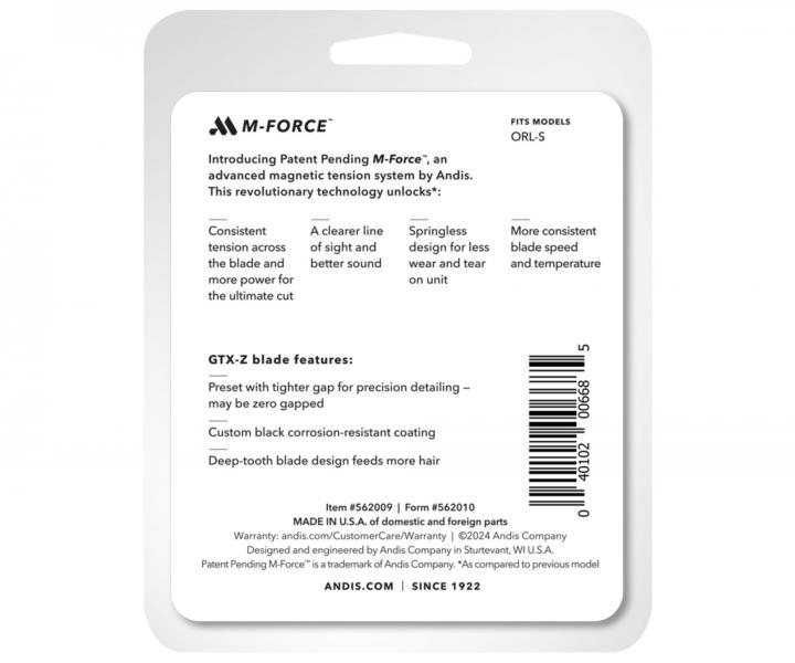 N�hradn� hlavica Andis GTX-Z Blade M-Force 562009 pre kont�rovacie stroj�eky Andis GTX-Exo M-Force