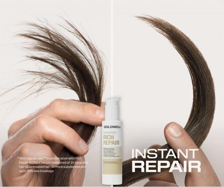 Bezoplachov� regenera�n� s�rum pre such� a po�koden� vlasy Goldwell Dualsenses Rich Repair 6 Effects Serum - 100 ml