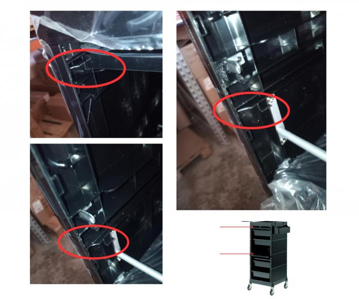 Kadern�cky voz�k s dvierkami Sibel Discrete - �ierny - II. akos�, od�tiepen� pojazdy pri dvierkach