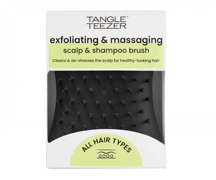 Mas�na exfolia�n� kefa na poko�ku hlavy Tangle Teezer Scalp Brush Black - �ierna