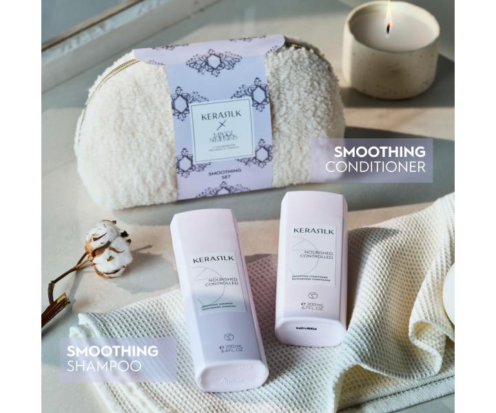 Darekov sada na vyhladenie krepatch a nepoddajnch vlasov Kerasilk Smoothing Set + kozmetick tatika zadarmo