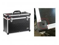 Kadern�cky/kozmetick� kufr�k Hairway - �ierno-strieborn� - II. akos� - ohnut� skrutka na rohu kufr�ka