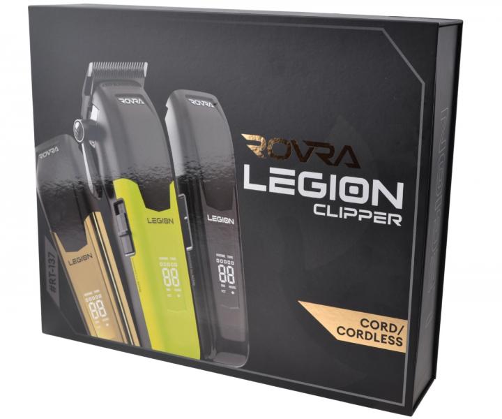 Profesion�lny strihac� stroj�ek s v�menn�mi krytmi Rovra Legion Professional Hair Clippers - zelen�/zlat�/�ierna