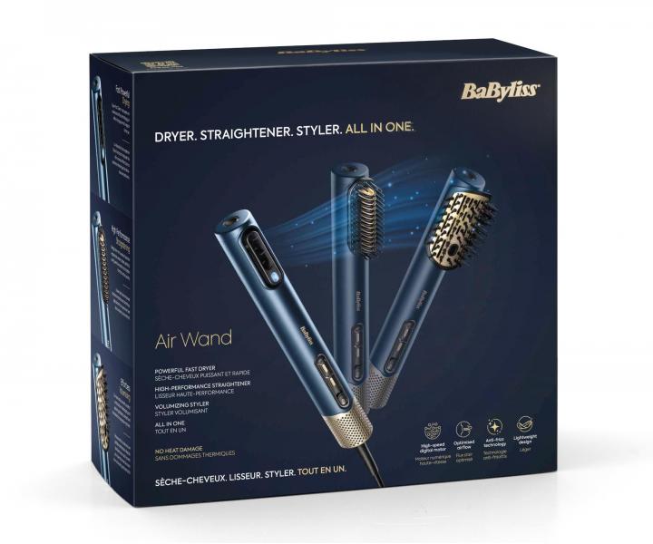 Multifunkn teplovzdun kefa na vlasy BaByliss Air Wand 3in1 AS6550E - 1600 W, tmavo modr