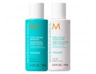 Cestovn� sada pre objem jemn�ch vlasov Moroccanoil Greetings From Volume + kr�m na ruky a ta�ti�ka zadarmo