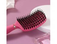 Kefa na roz�es�vanie a f�kanie vlasov s divia��mi a nylonov�mi �tetinami Sister Young Ovia Hair Brush - tmavo ru�ov�