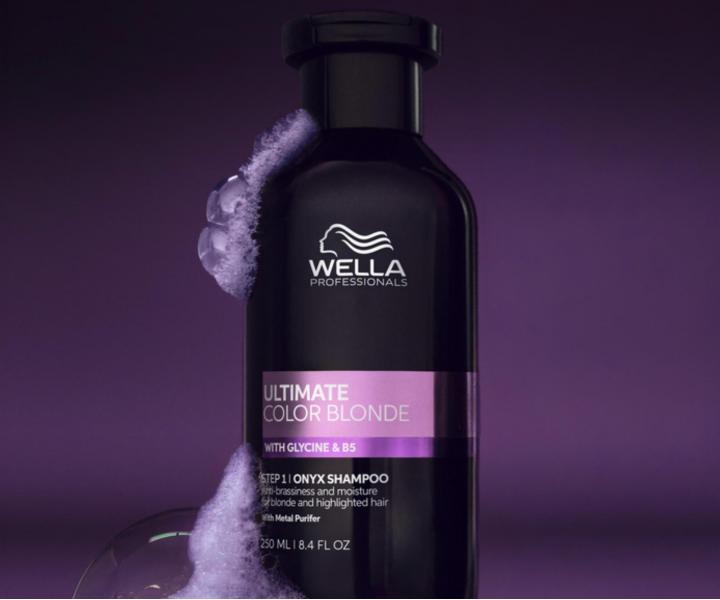 Neutraliza�n� �amp�n pre blond a mel�rovan� vlasy Wella Professional Ultimate Colour Blonde Onyx