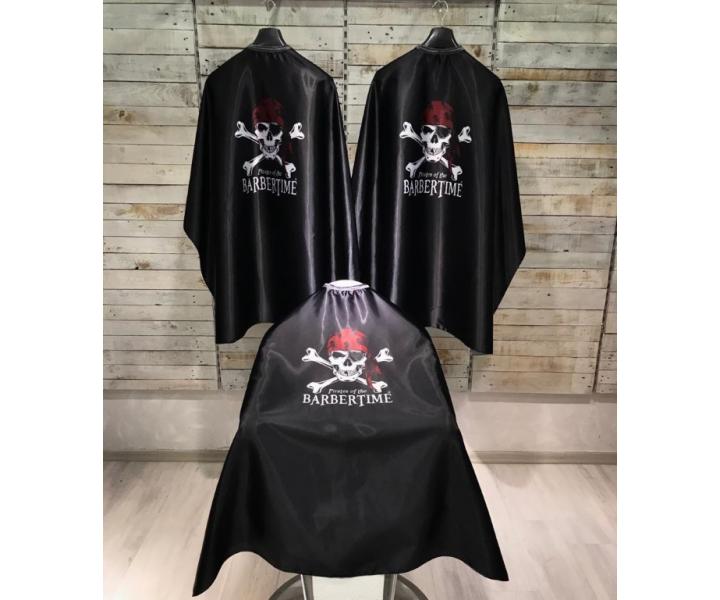 Pnska pltenka na strihanie vlasov a fzov Pirates of the Barbertime Crystal Barber Cape - ierna