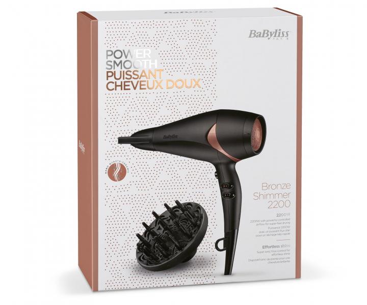 F�n na vlasy BaByliss Bronze Shimmer D566E - 2200 W, �ierny
