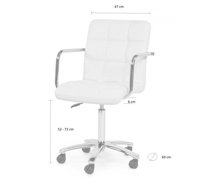 Kozmetick� kreslo na kolieskach Sibel Femke - biele