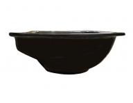 Keramick umvadlo pre Barber salny Detail DHS033 - ierne - II.akos - odreniny glazry, krabance