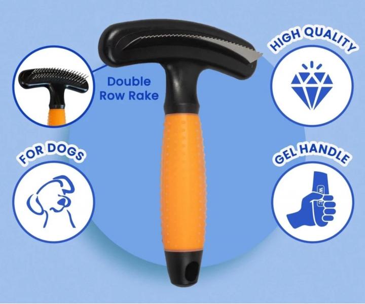 Obojstrann� vy�es�vac� hrebe� na zvieraciu srs� Wahl Professional Double Row Rake 58443 - oran�ov�
